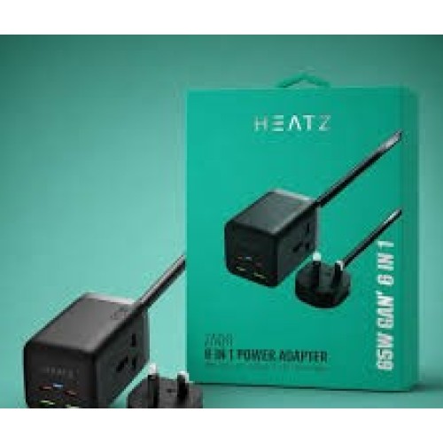 سه راهی برق و شارژ heatz za66 65w